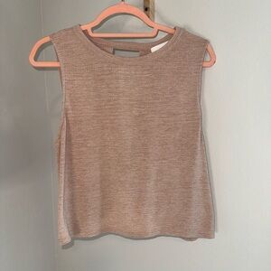 Elegant Sleeveless Beige Tank Top